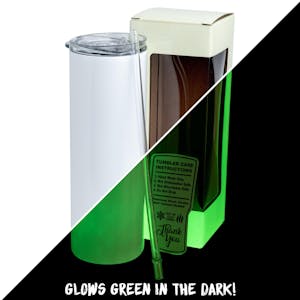 20oz Skinny Glow In The Dark, Green