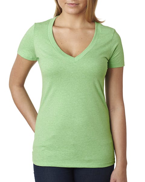 Next Level 6640 Camiseta CVC de cuello en V profundo para mujer