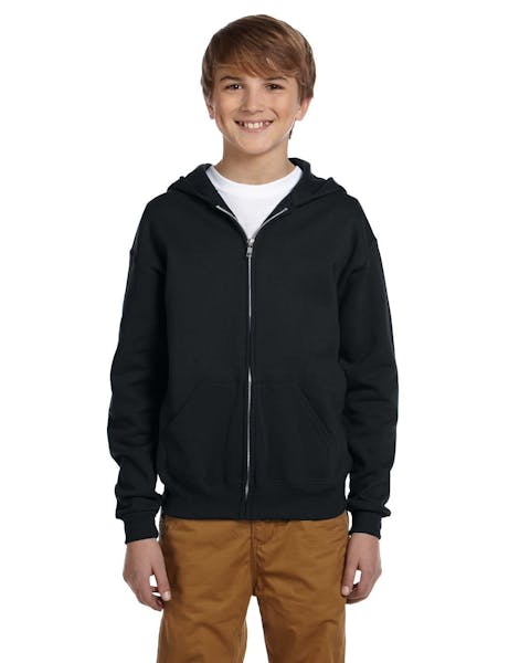 Jerzees 993B - Sudadera con capucha y cremallera completa para jóvenes NuBlend Fleece