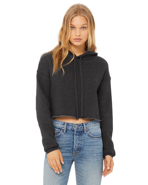 Bella + Canvas B7502 Sudadera corta con capucha de polar para mujer