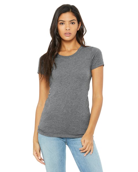 Bella + Canvas B8413 Camiseta de manga corta de triple mezcla para mujer