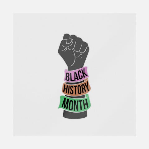 Black History Month Hand - Ninja Transfers
