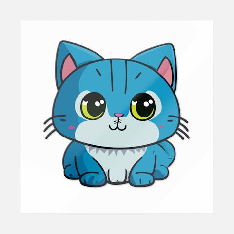 Blue Fur Cat - Ninja Transfers