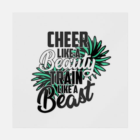 Cheer Like A Beauty Train Like A Beast - Ninja Transfers