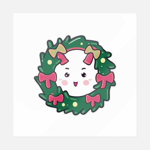 Christmas Wreath Cute - Ninja Transfers