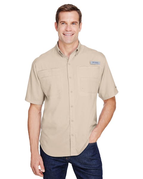 Columbia 7266 Men's Tamiami II Short - Sleeve Shirt - Ninja Transfers