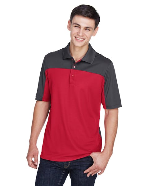 Core 365 CE101 Men's Balance Colorblock Performance Piqu Polo - Ninja Transfers