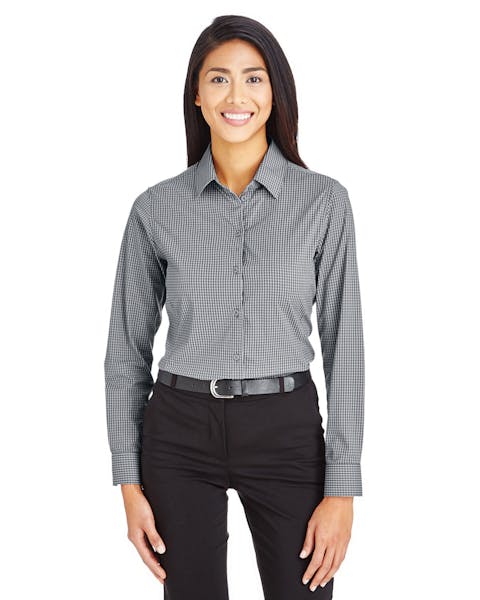 Devon & Jones DG535W CrownLux Performance Mini camisa a cuadros tonales para mujer