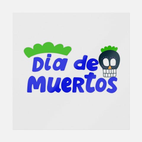 Dia De Muertos Blue Skull - Ninja Transfers