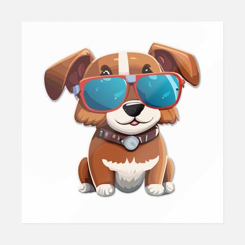 Dog Wearing Glasses - Ninja Transfers