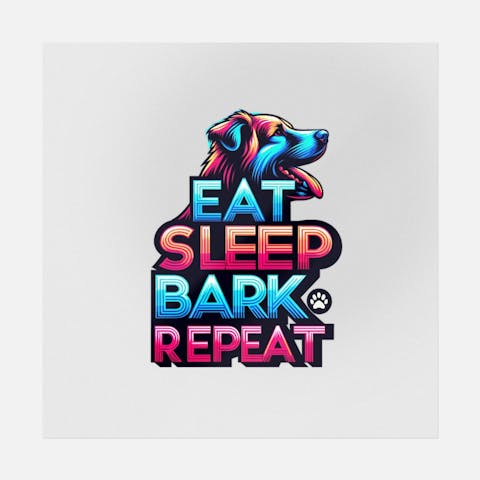 Eat Sleep Bark Repeat - Ninja Transfers