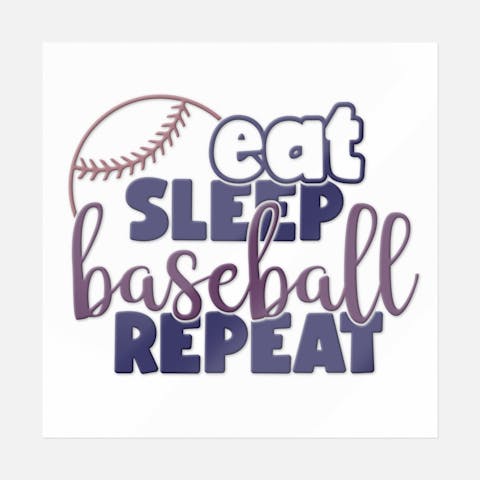 Eat Sleep Baseball Repeat - Ninja Transfers