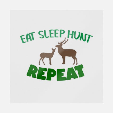 Eat Sleep Hunt Repeat Green - Ninja Transfers