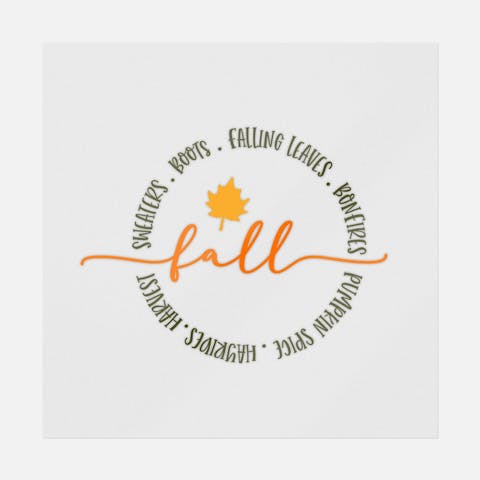 Fall Things Circle - Ninja Transfers