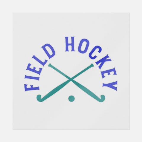 Field Hockey Blue And Green - Ninja Transfers