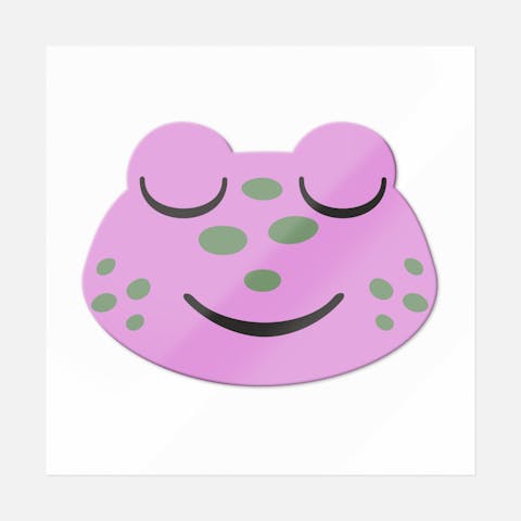 Frog Face With Closed Eyes - Ninja Transfers