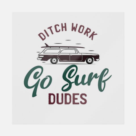 Go Surf Dudes - Ninja Transfers