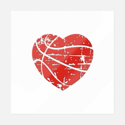 Heart Basketball Distressed - Ninja Transfers