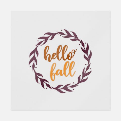 Hello Fall In Circle - Ninja Transfers