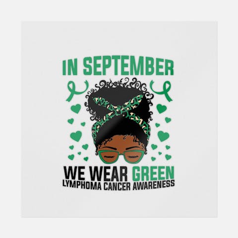 In September We Wear Green Messy Bun - Ninja Transfers