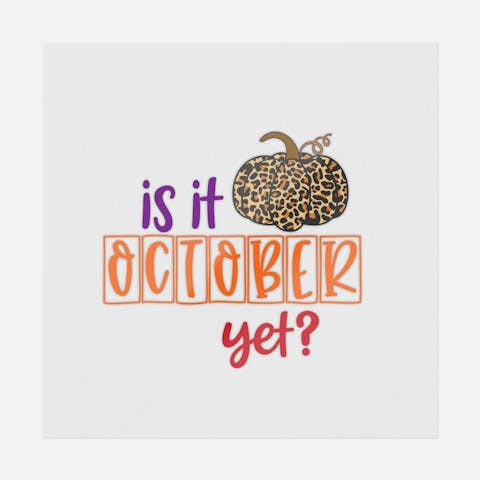 Is It October Yet - Ninja Transfers