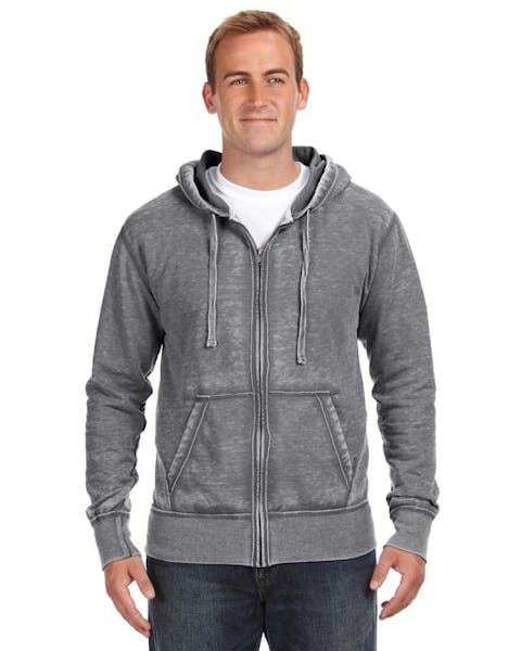 J America JA8916 Sudadera con capucha de forro polar con cremallera completa Zen para adulto