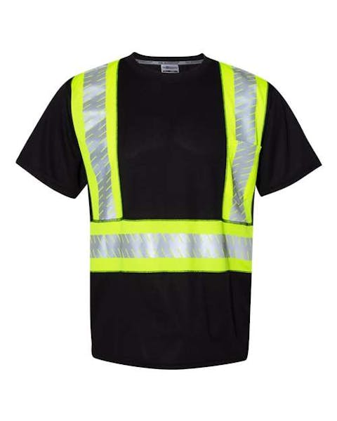 Kishigo B200 - 204 EV Series Enhanced Visibility Contrast Pocket T-Shirt - Ninja Transfers