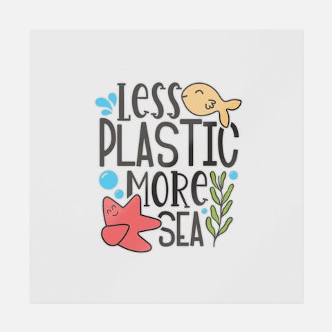 Less Plastic More Sea - Ninja Transfers