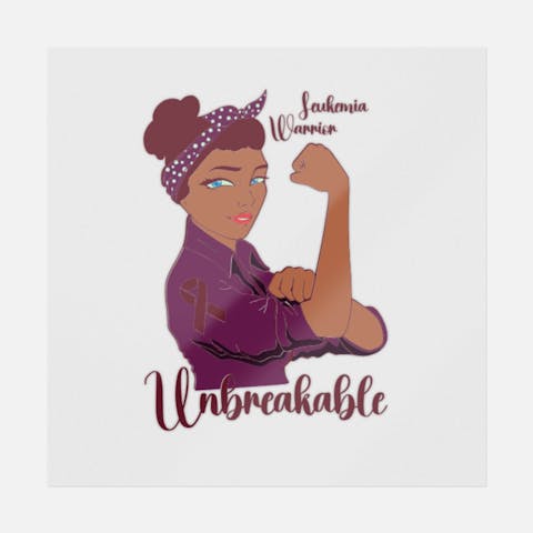 Leukemia Warrior Unbreakable Purple - Ninja Transfers