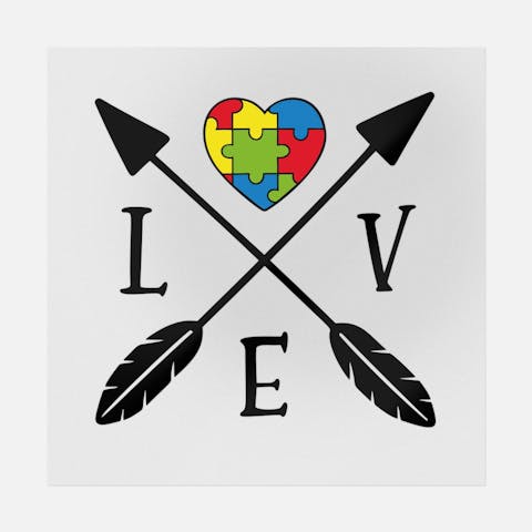 Love Crossed Arrows Puzzle - Ninja Transfers
