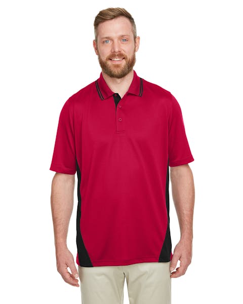 Harriton M386T - Polo alto para hombre con protección contra enganches Plus IL Colorblock