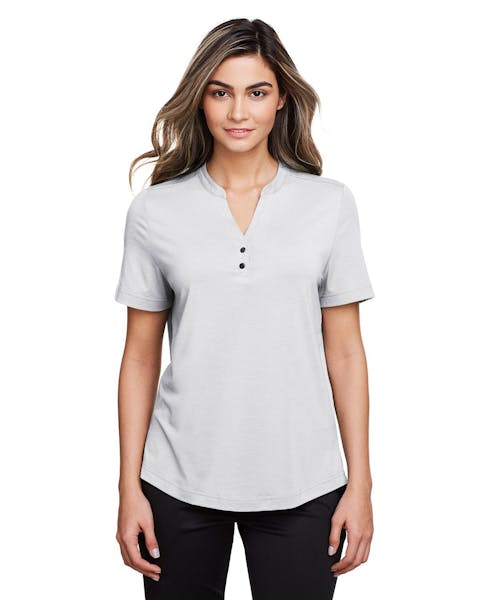 North End NE100W Ladies' Jaq Snap - Up Stretch Performance Polo - Ninja Transfers