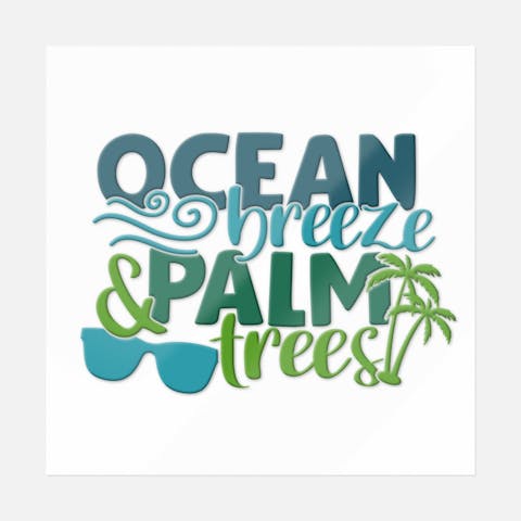 Ocean Breeze Palm Trees - Ninja Transfers