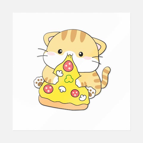 Orange Taddy Cat Pizza - Ninja Transfers