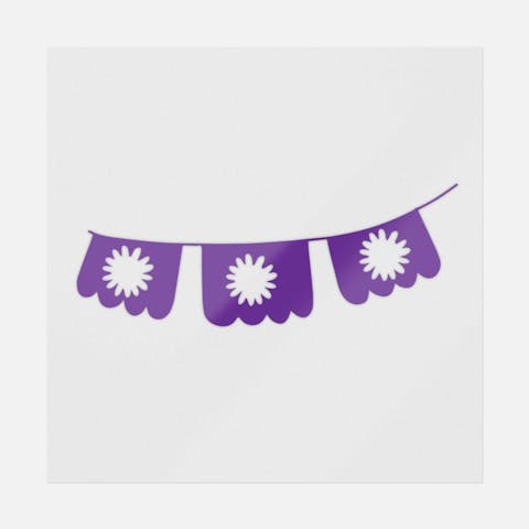 Papel Picado Purple - Ninja Transfers
