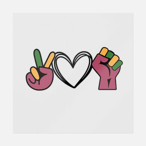 Peace Love Black History - Ninja Transfers