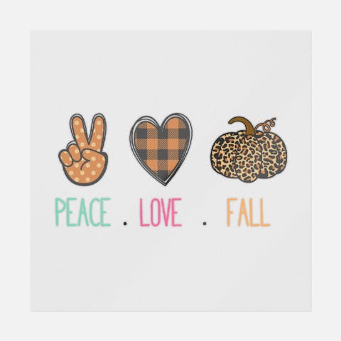 Peace Love Pumpkin Fall - Ninja Transfers