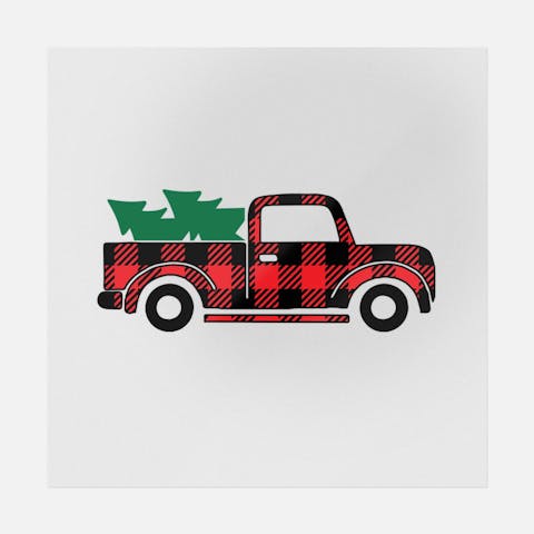 Plaid Christmas Truck - Ninja Transfers
