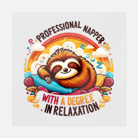 Professional Napper With A Degree In Relaxation - Ninja Transfers