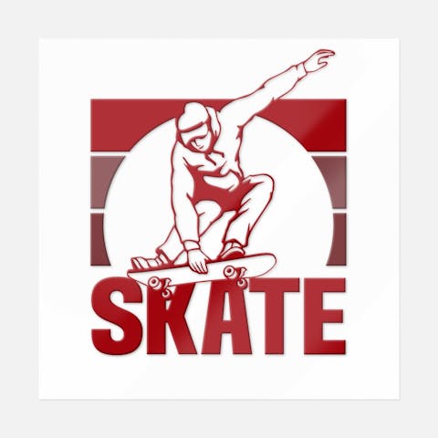 Skate Man Red - Ninja Transfers