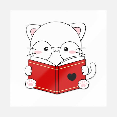 Sleeping Book Cat - Ninja Transfers