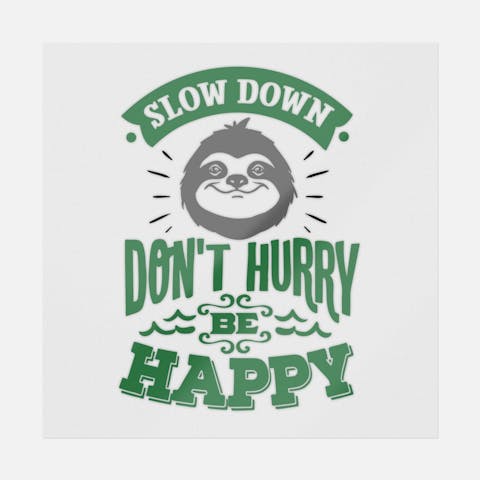 Slow Down Don't Hurry Be Happy - Ninja Transfers