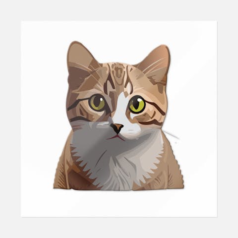 Staring Cute Cat - Ninja Transfers
