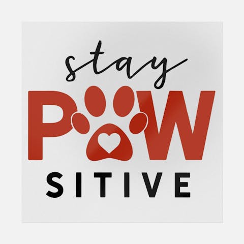 Stay Pawsitive - Ninja Transfers