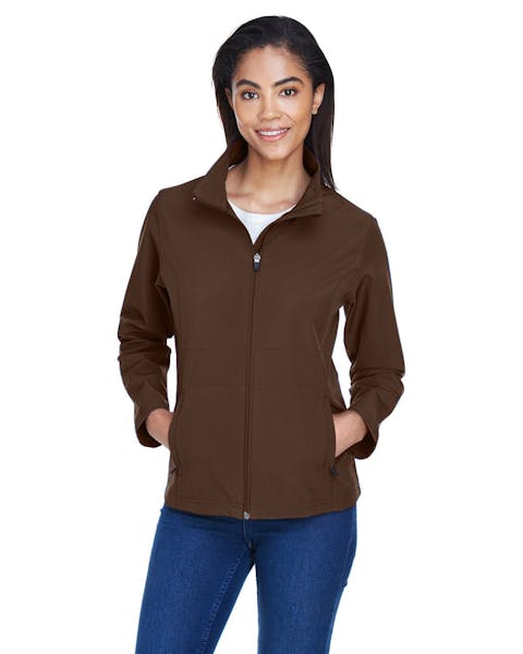 Team 365 TT80W Ladies' Leader Soft Shell Jacket - Ninja Transfers