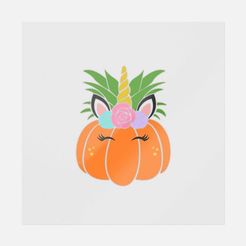 Unicorn Pumpkin - Ninja Transfers