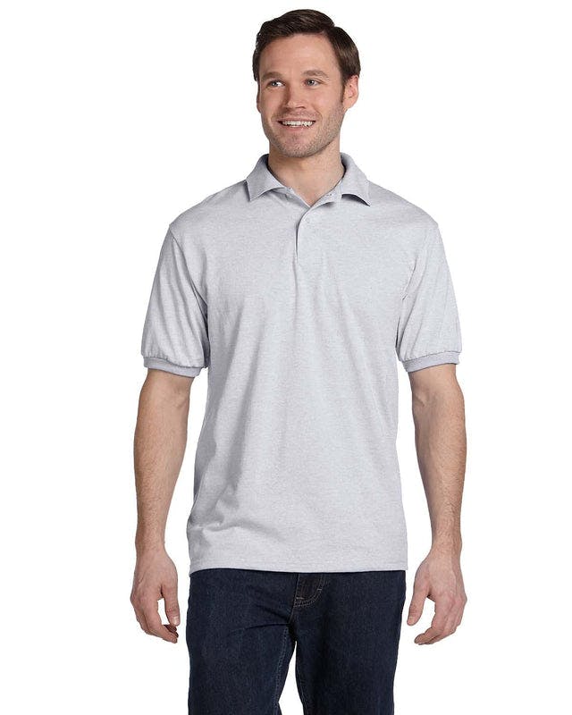 Hanes 054 Adult 50/50 EcoSmart Jersey Knit Polo