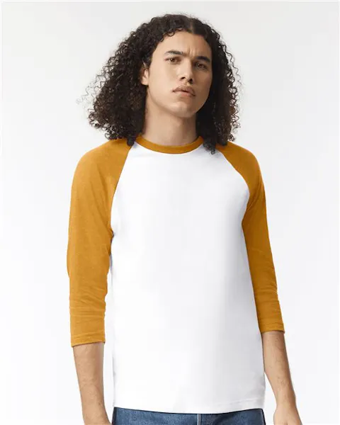 American Apparel 2003CVC Unisex CVC Three-Quarter Sleeve Tee