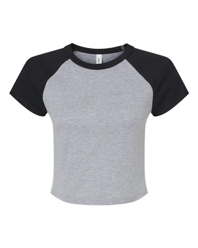 BELLA + CANVAS 1201 Women's Micro Rib Raglan Baby Tee