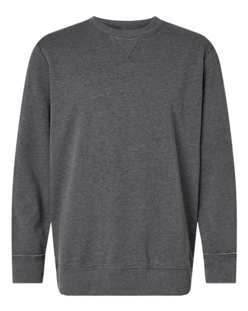 LAT 6935 Unisex Vintage Wash Fleece Crewneck Sweatshirt